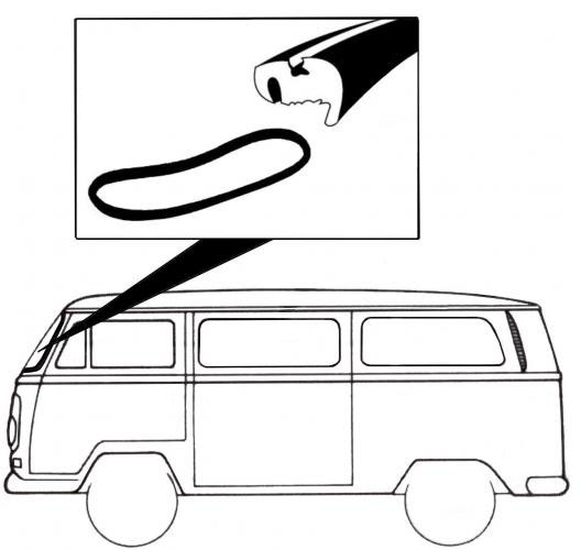 Cal-look Windschutzscheibedichtung für VW Bulli 67-79