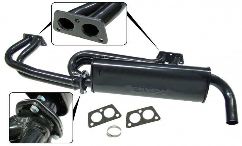 Quiet Pack Auspuff für T4 Vergaser-Motoren | Retro-Design