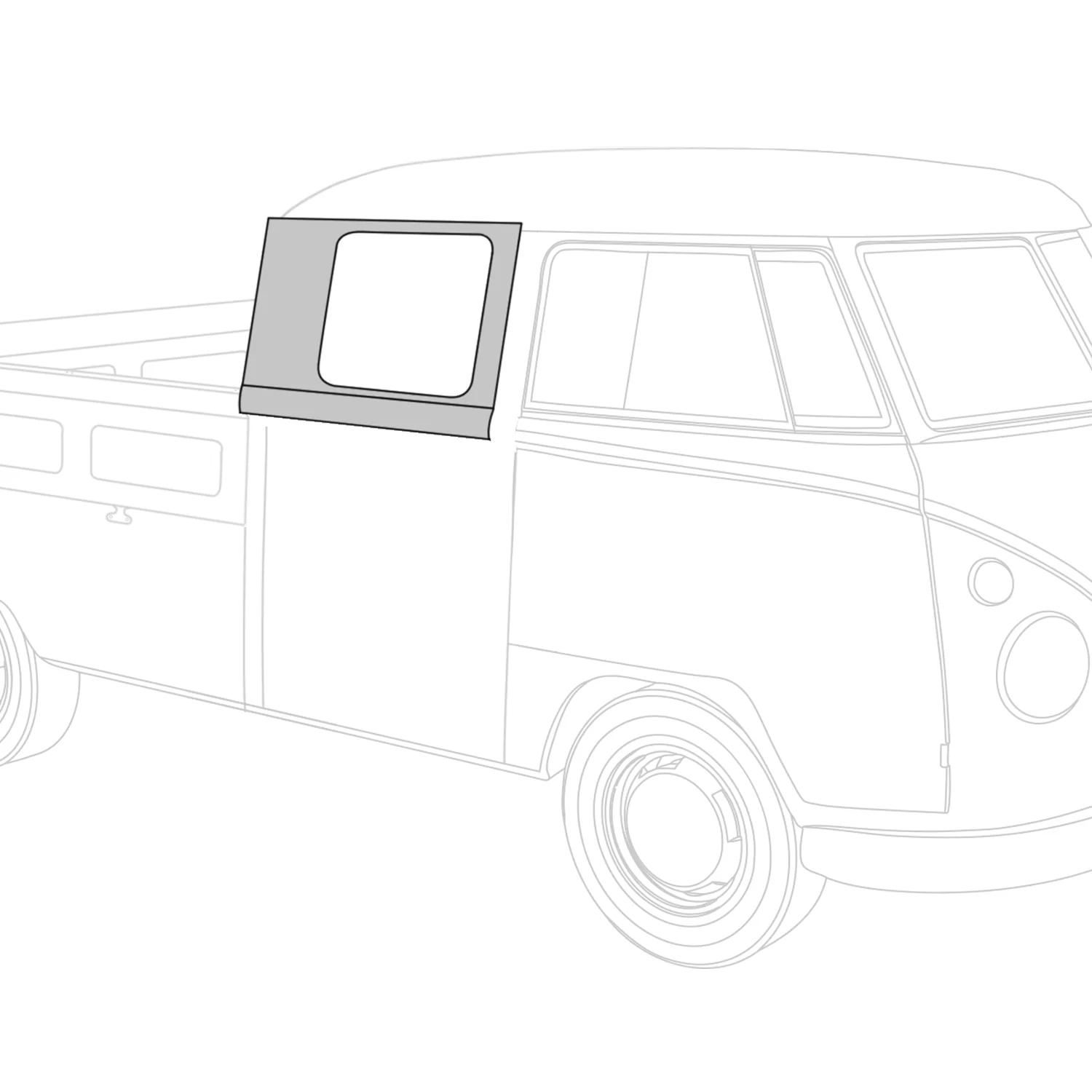 Seitblech oben lang Rechts VW Bus bis 07/67