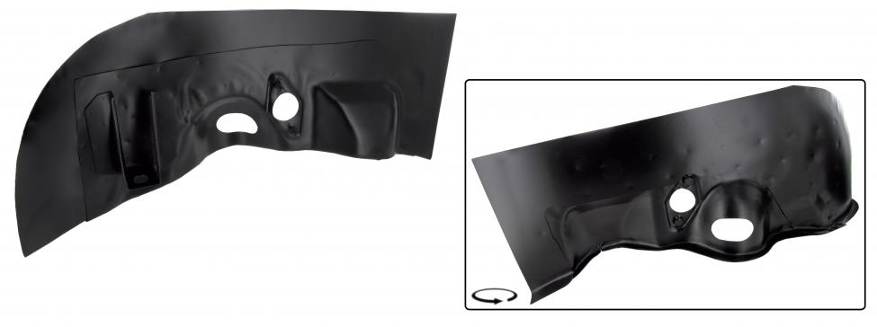 Hinteres Fahrgestell-Halter mit umlaufender Platte links