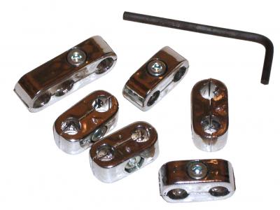Zündkabelseparatoren Chrom - 5er Set für VW Oldtimer