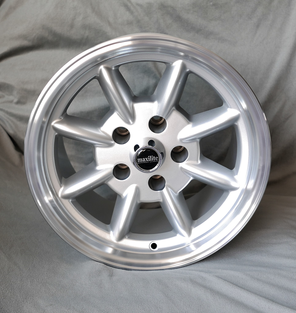 Maxilite Minilite Felge für Buick 9x15 silber/diamond cut