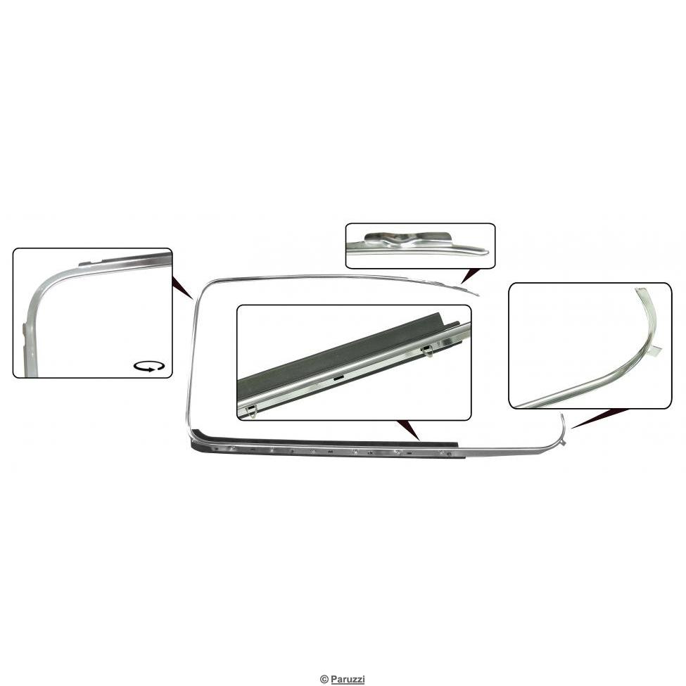 Türscheibenabstreifer mit Zierleiste Chrom rechts