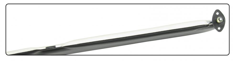 Sonnenblende Wolkenweiß/Schwarz mit Jersey-S.C.-Mechanismus