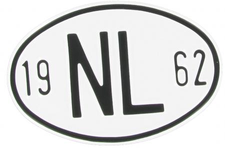 Landesplakette NL 1962 - Aluminium Nationalitätsschild oval