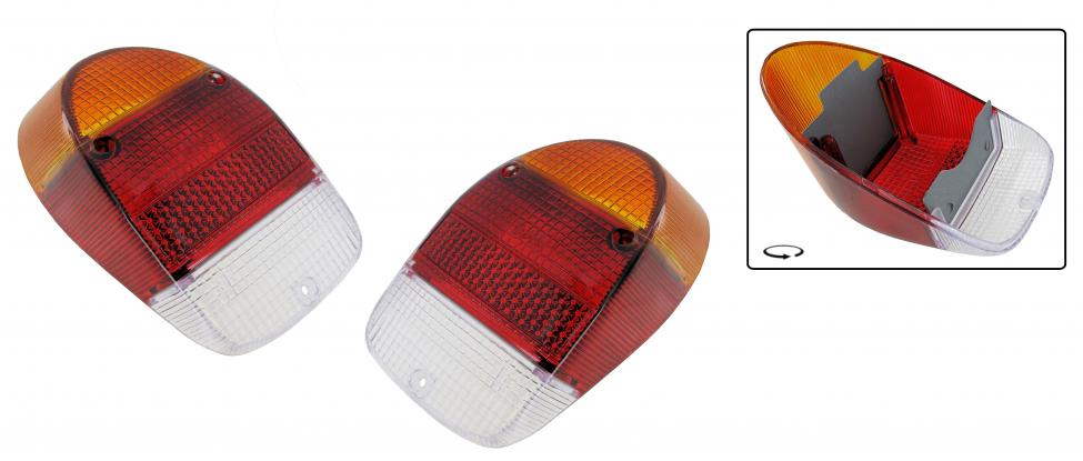 Rücklichtglas European Bernstein/Rot/Klar B-Qualität