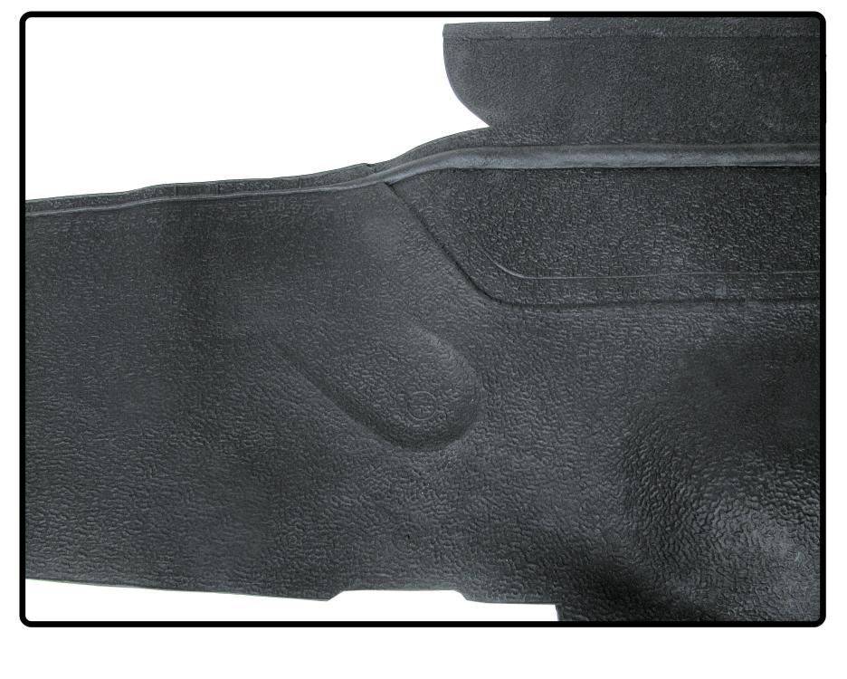 Schwarze Gummi-Fußmatten mit Einfassung für VW Bulli