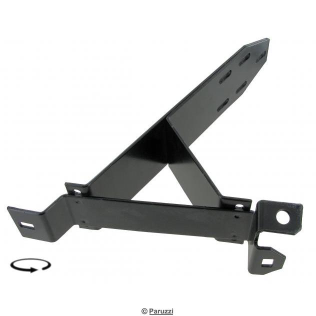 Hintere Stoßstangenhalterung in schwarzer Pulverbeschichtung links