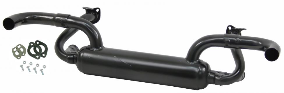 Sportauspuff Typ 181 mit schwarzer Transportfarbe