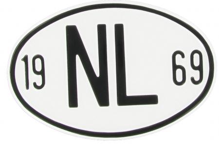 Landesplakette NL 1969 – Aluminium Nationalitätszeichen oval