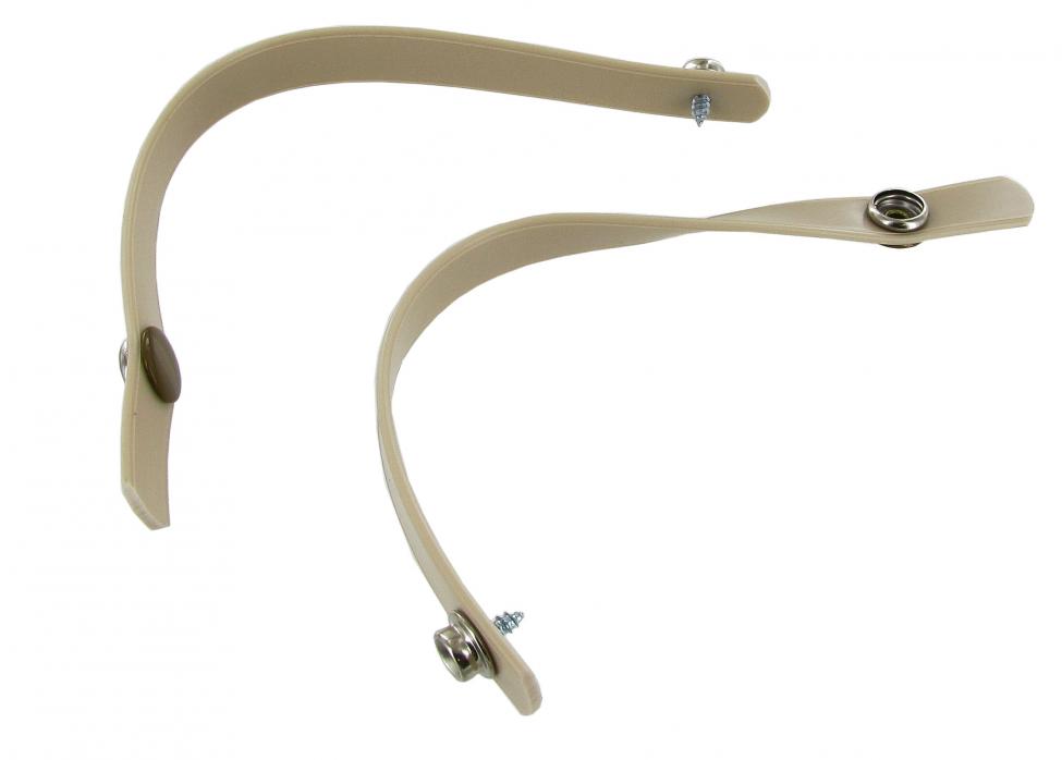 Vorhang Raffhalter Silber beige mit Druckknopf