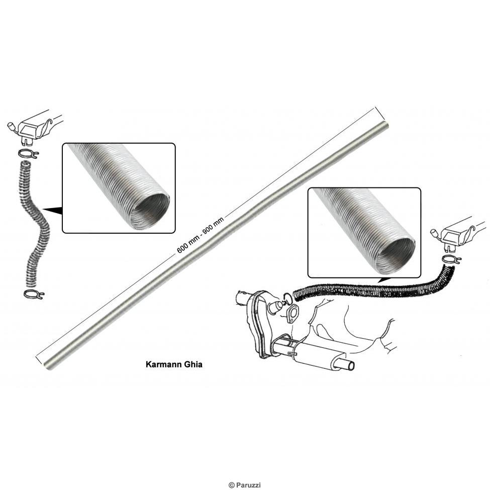 Luftfilter und Heizungsschlauch aus Aluminium