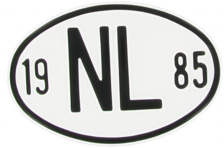 Landesplakette NL 1985 Aluminium oval 18x12cm
