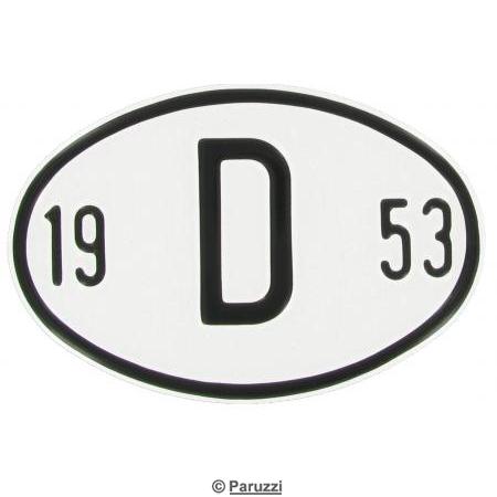Landesplakette D (Deutschland) oval Aluminium 18x12cm