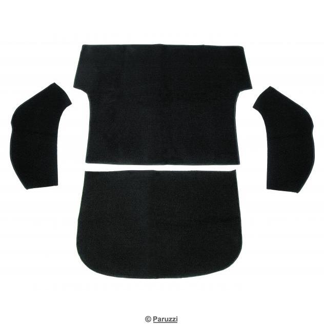 Schlingenflorteppich Heckbereich (Fahrzeuge ohne Rücksitz) schwarz (4-teilig)
