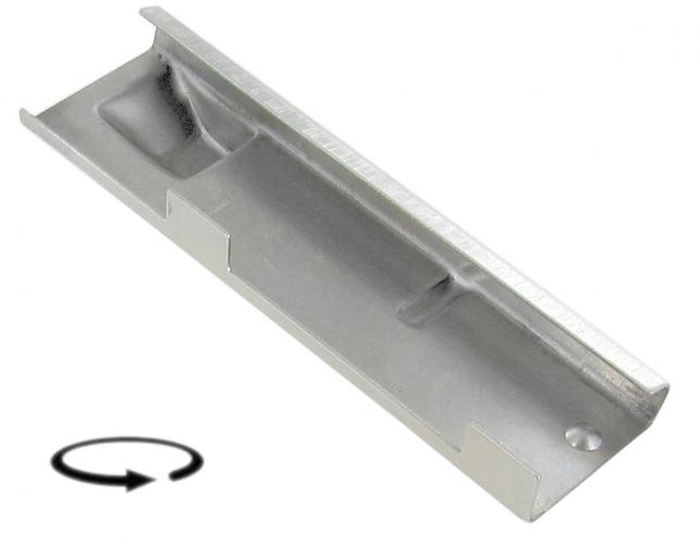 Edelstahl Schlossplatte Ventilationsfenster rechts poliert