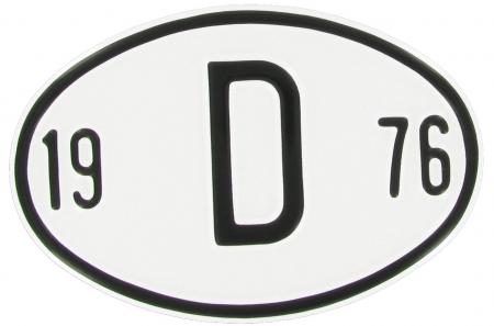 Landesplakette D 1976 Aluminium oval 18x12cm