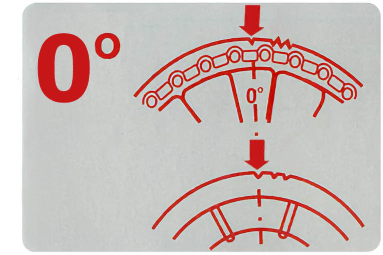 Zündzeitpunkt 0° Aufkleber für VW Oldtimer