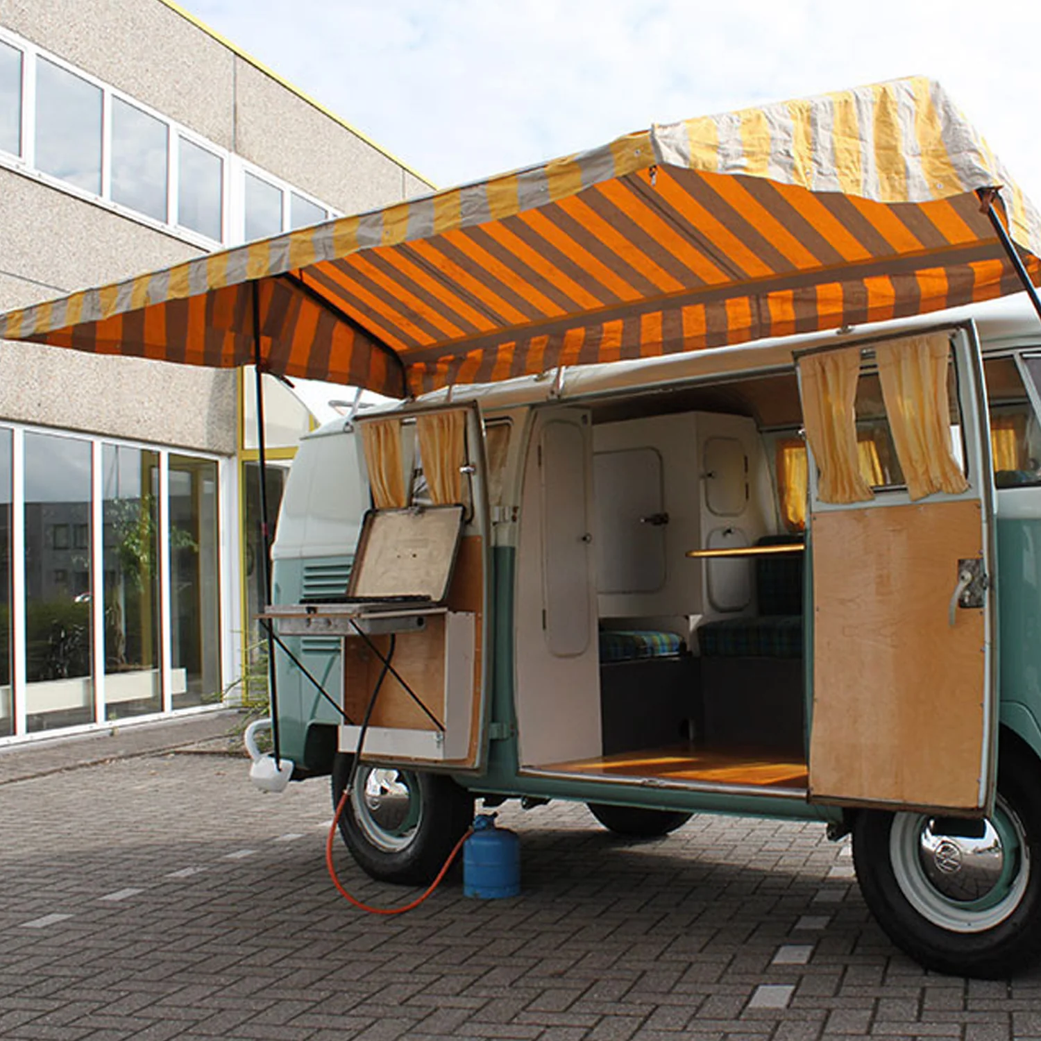 Westfalia Zeltstoff gelb/grau pro Meter für VW Klassiker