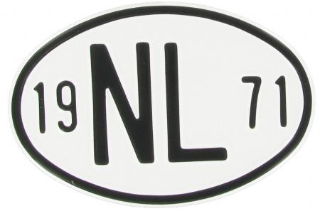 Landesplakette NL 1971 – Aluminium Nationalitätsschild für VW-Klassiker