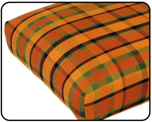 Schlafsofa Bezug 1400mm Westfalia Karomuster Orange/Gelb/Grün