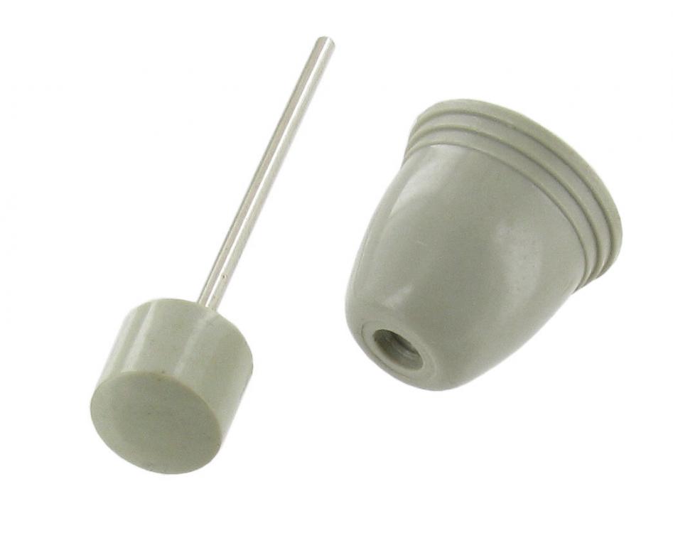 Wischerschalter Knopf mit Scheibenwaschertaste - Silber/Beige