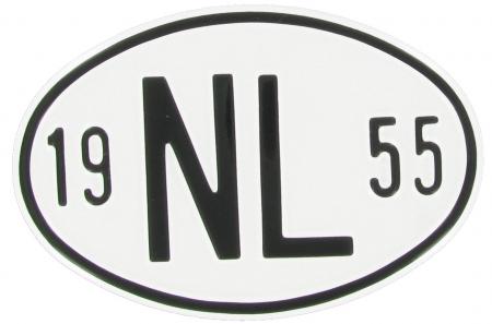 Landesplakette NL 1955 – Aluminium Nationalitätszeichen oval
