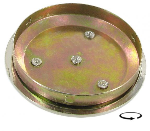 Nabendeckel aus poliertem Edelstahl