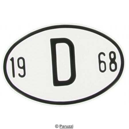 Schild Länderkennzeichen : D (Germany)