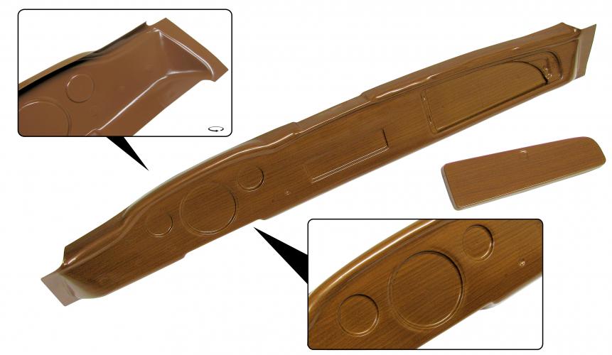 Armaturenbrett-Front Holzmaserung für Karmann Ghia 67-71
