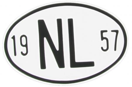 Landesplakette NL 1957 Aluminium oval 18x12cm