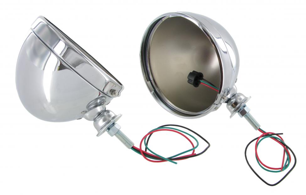 Chrom Buggy Scheinwerfer Gehäuse drehbar für VW-Oldtimer