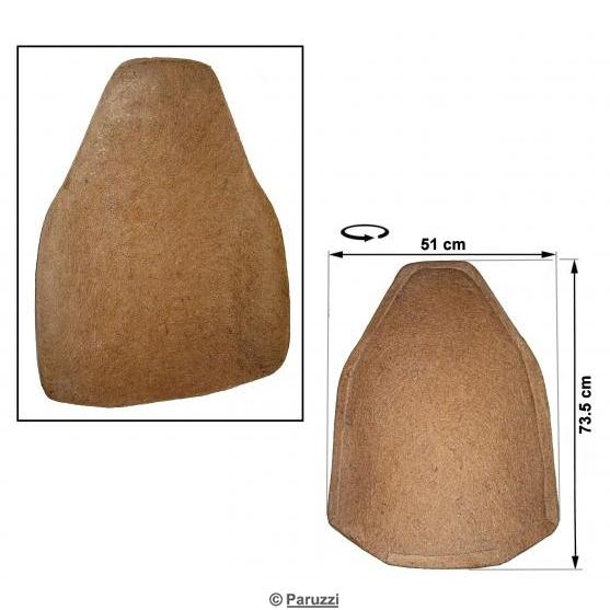 Rosshaarpolsterung für Vordersitzlehne mit Kopfstütze (pro Stück)
