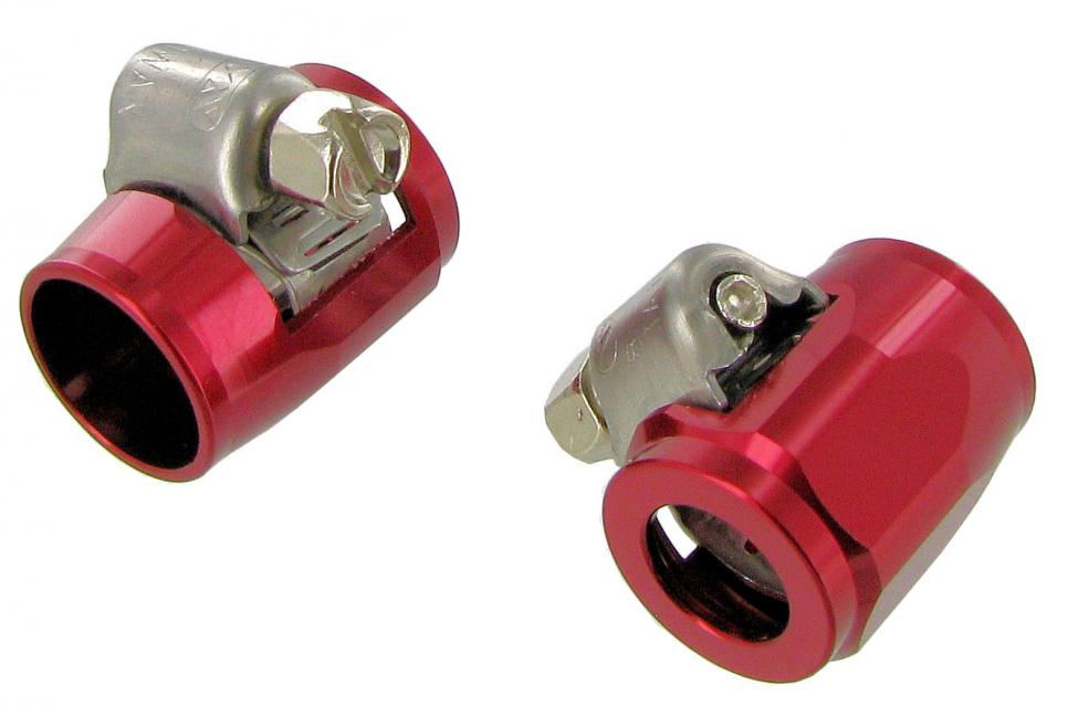 Verstärkte Schlauchschellen eloxiert Rot 10-12mm Edelstahl