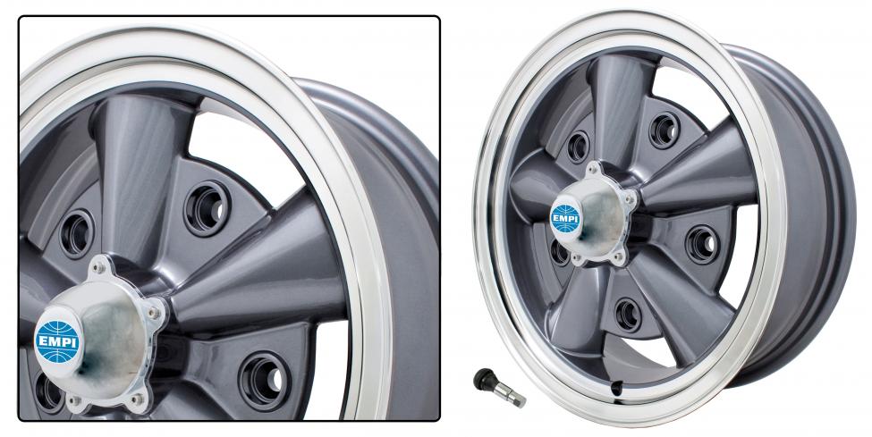 5-Rippen Felge anthrazit für VW-Oldtimer | 5-Speichen