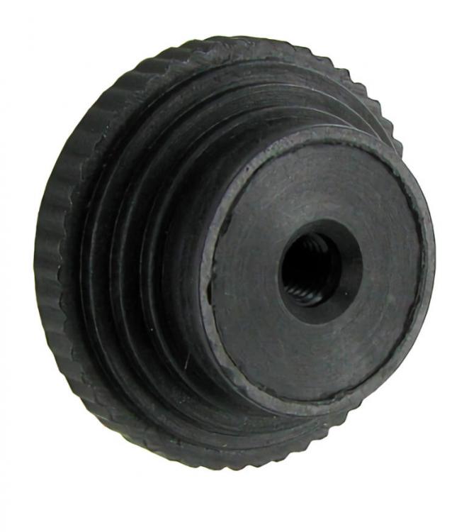Lichtschalter Knopf geriffelt schwarz mit Symbol ab 1968