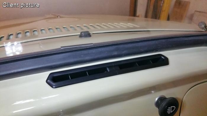 Luftauslass in der Mitte des Armaturenbretts für Fahrzeuge ohne Armaturenbrettabdeckung