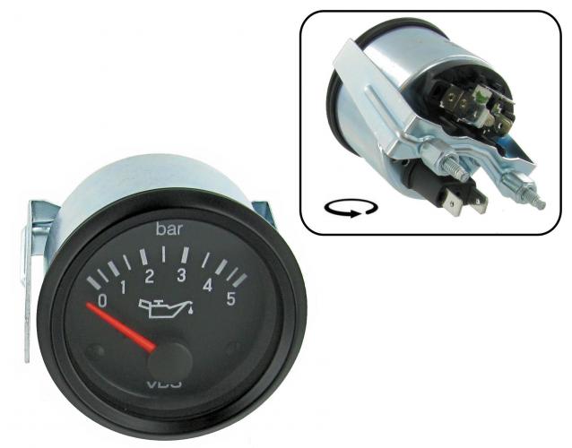 Öldruckanzeige 0-5 bar, 52mm Durchmesser für VW Oldtimer
