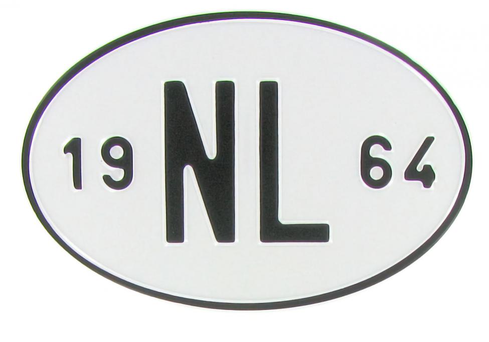 Landesplakette NL 1964 – Aluminium Länderschild 18x12cm
