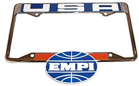 Kennzeichenhalter EMPI USA chrom für VW Oldtimer
